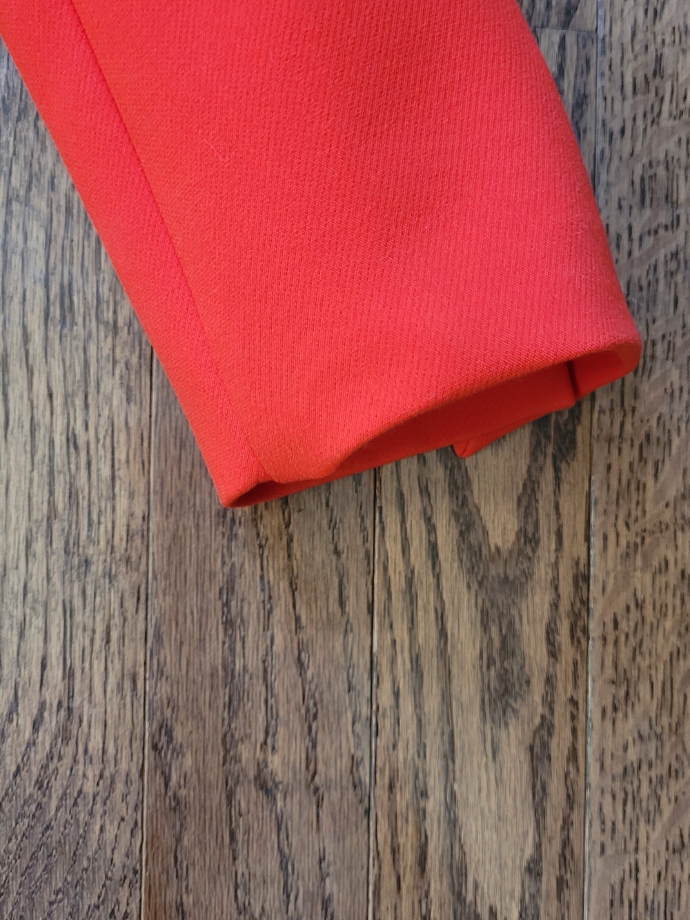 Zara Cropped Red Collarless Blazer Jacket - Picture 11 of 14